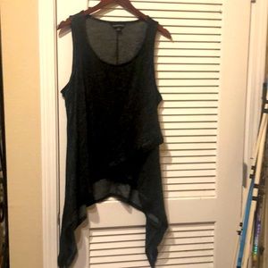 Sleeveless black sweater top